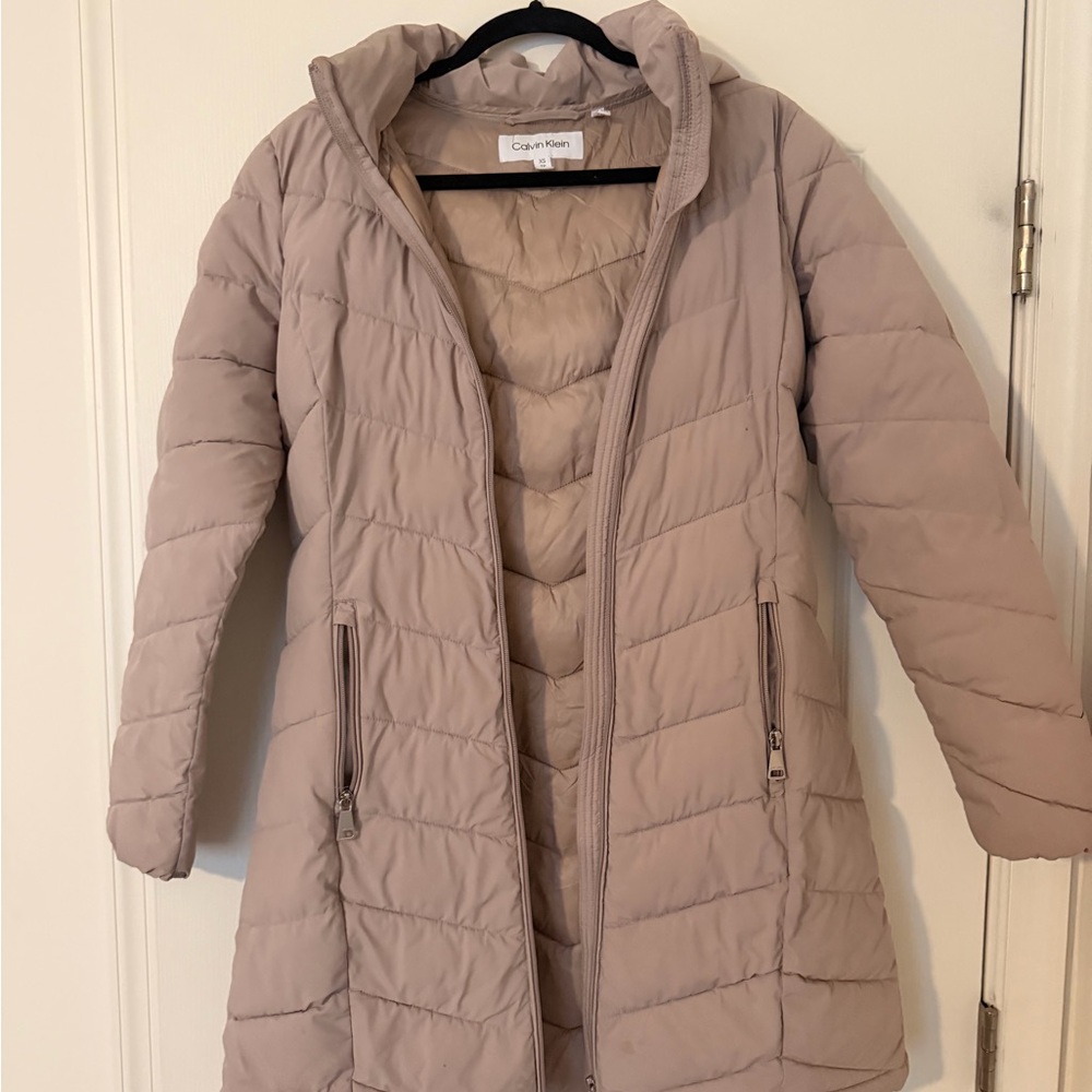 Calvin Klein Women's Beige Puffer Jacket
